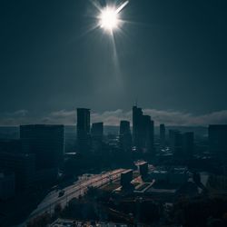 Modern buildings in city against sky