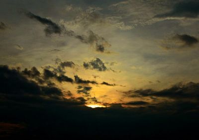 Scenic view of sky during sunset