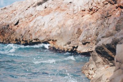 Rock formations in sea