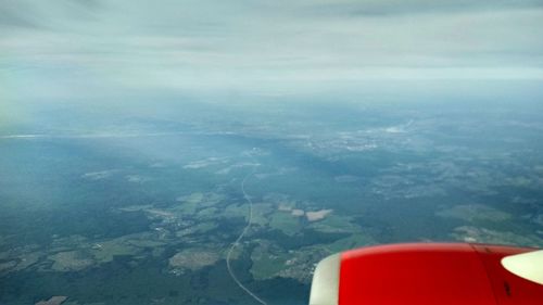 Aerial view of landscape against sky