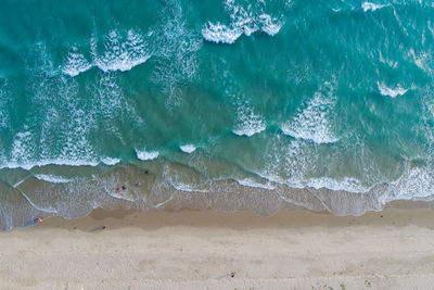 High angle view of beach