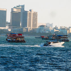 Boats in sea