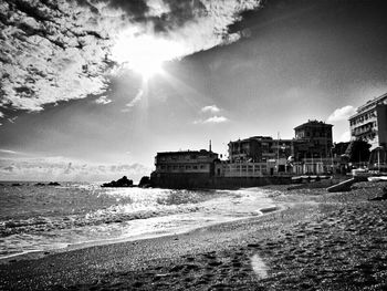 View of buildings at seaside