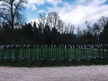 Fence on field