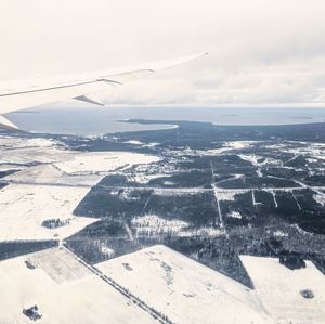 Aerial view of landscape against sky