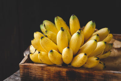 Close-up of yellow fruit on table