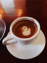 Close-up of coffee on table