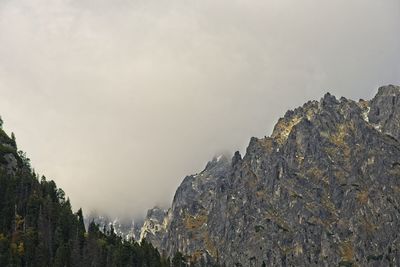 Panoramic view of rocky mountains against sky