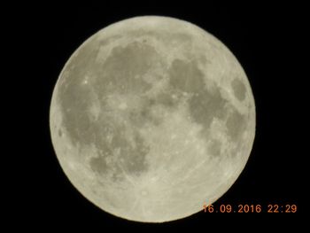 Low angle view of moon in sky