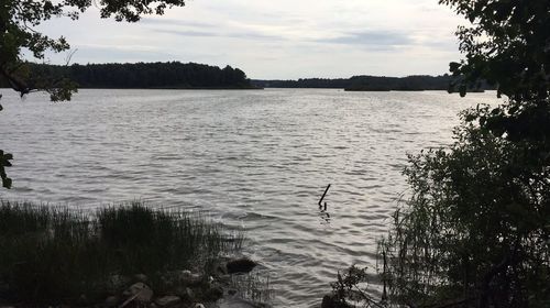 Scenic view of calm lake