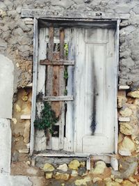 Close-up of door of house