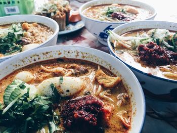 Close-up of served food