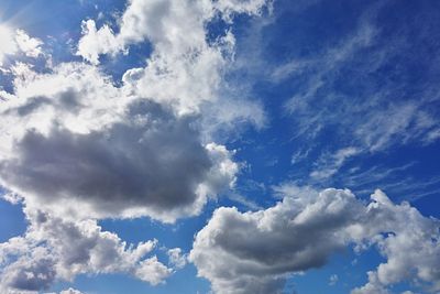 Low angle view of cloudy sky