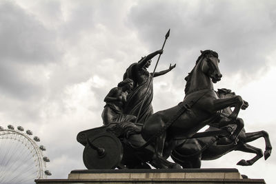 Low angle view of statue