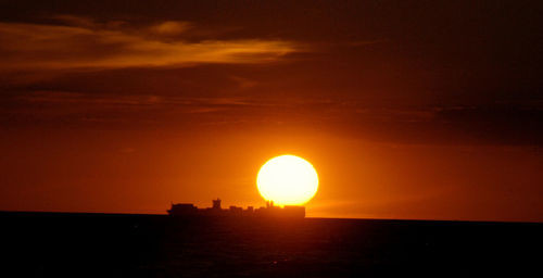 Scenic view of sunset over sea