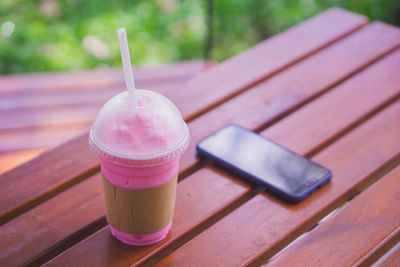 Close-up of drink on table