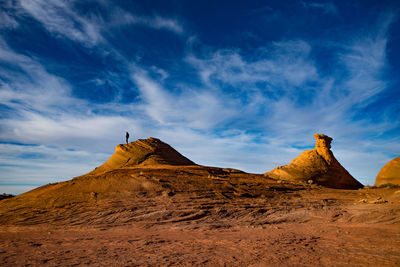 Scenic view of desert against sky