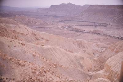 Majestic natural scenery of sde boker, a kibbutz city in the negev desert in southern israel.
