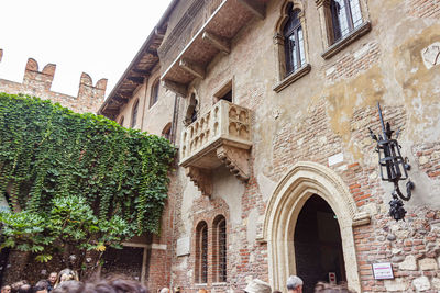 Low angle view of historic building against sky