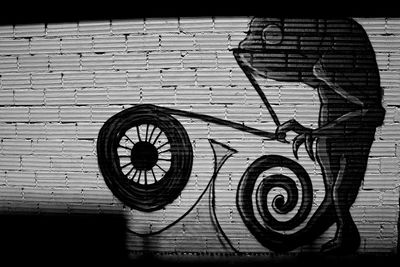 Low angle view of brick wall