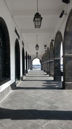 Empty corridor of building