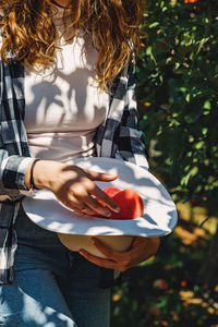 Woman holding a