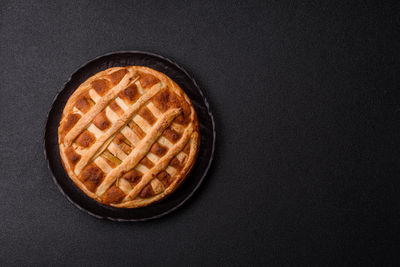 High angle view of bread on table