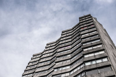 Low angle view of modern building against sky