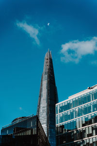 Low angle view of modern building against sky