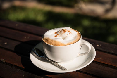 Close-up of coffee cup