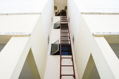 Low angle view of staircase against building