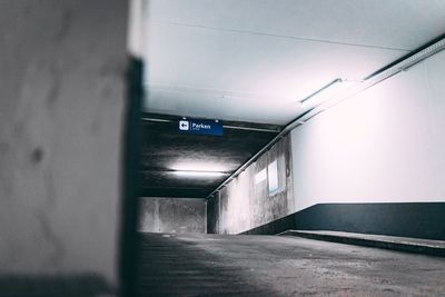 View of empty corridor