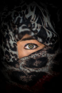 Close-up portrait of a beautiful young woman