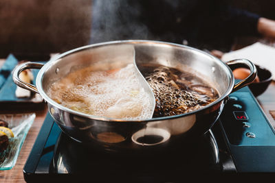 Close-up of tea in kitchen