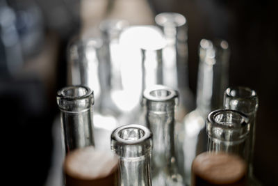 Close-up of bottles