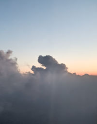 Low angle view of sky during sunset