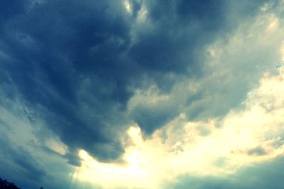 Low angle view of cloudy sky