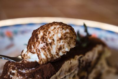 Close-up of bread on plate