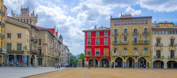 Street amidst buildings in town