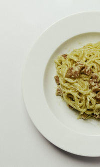 Close-up of food served in plate
