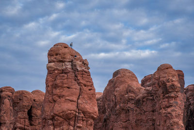 Rock formations against sky