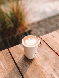 Close-up of coffee on table