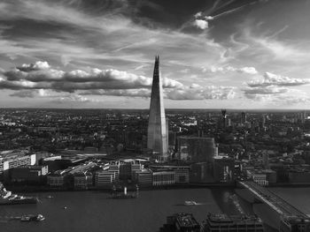 High angle view of cityscape