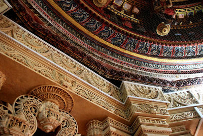 Low angle view of ornate ceiling