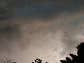 Low angle view of cloudy sky