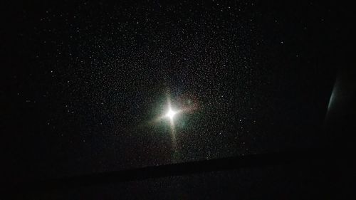 Low angle view of moon in sky