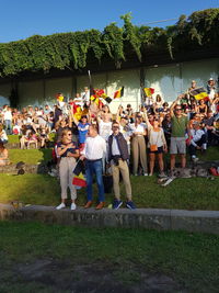 Group of people at music concert