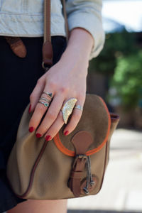 Close-up of man hand