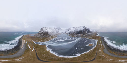 Panoramic view of sea against sky