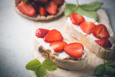 Close-up of dessert in plate